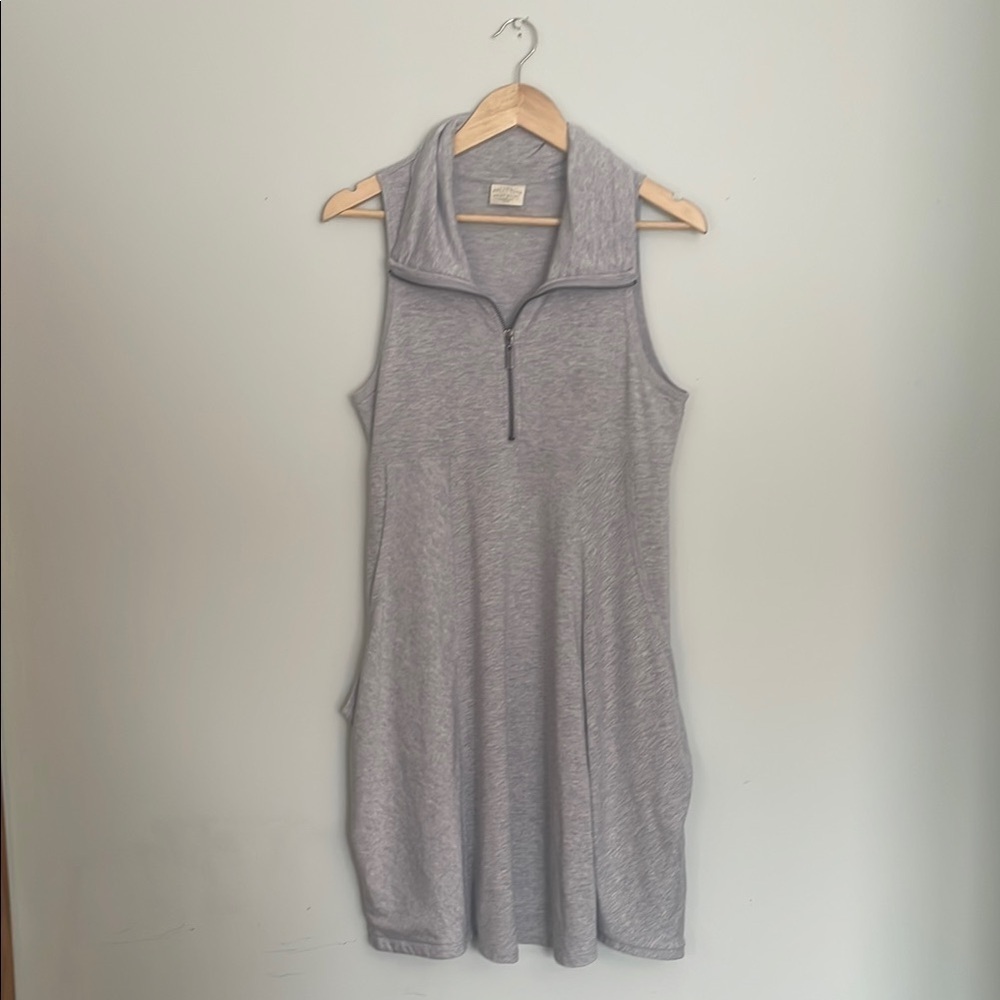 Polo Heather Gray Zip Collar Dress